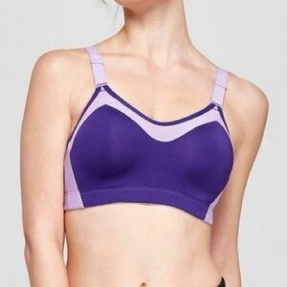 Champion Purple and Lavender L Sports Bra Dance Running Hiking Workout Walking
